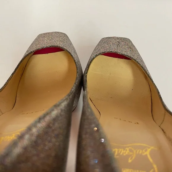 Christian Louboutin highness platform pumps heels multi glitter 35.5